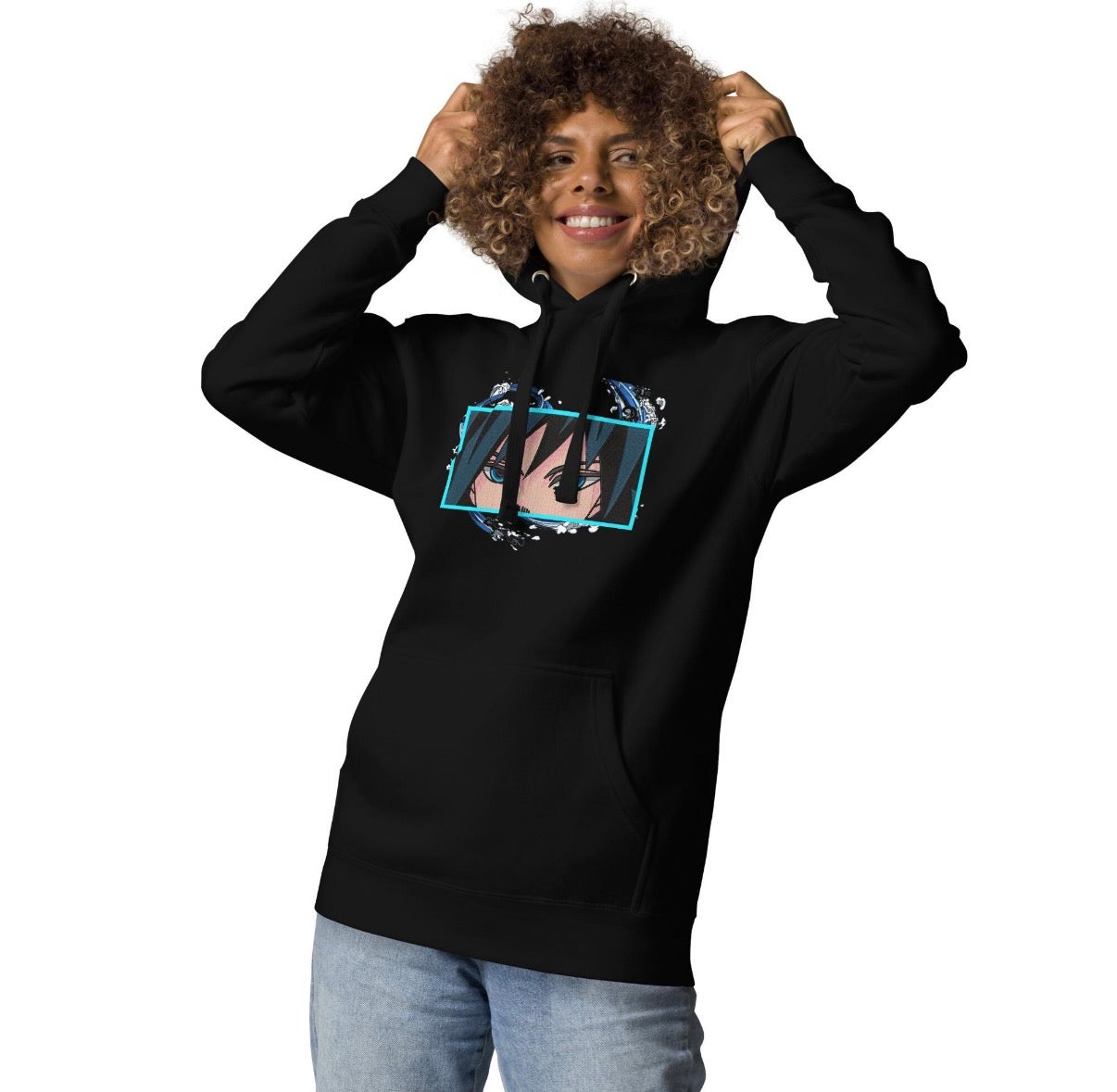 Giyu Tomioka Eyes Hoodie – Demon Slayer Inspired Anime Streetwear Sweatshirt