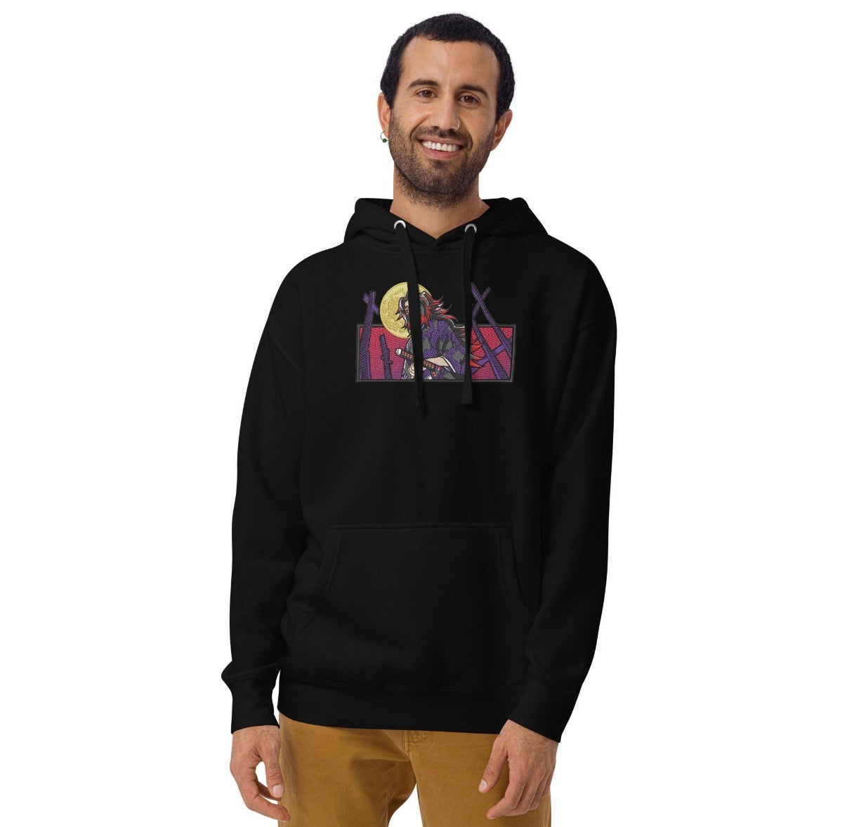 Kokushibo Hoodie – Demon Slayer Anime Streetwear – Upper Moon One Kimetsu no Yaiba Sweatshirt