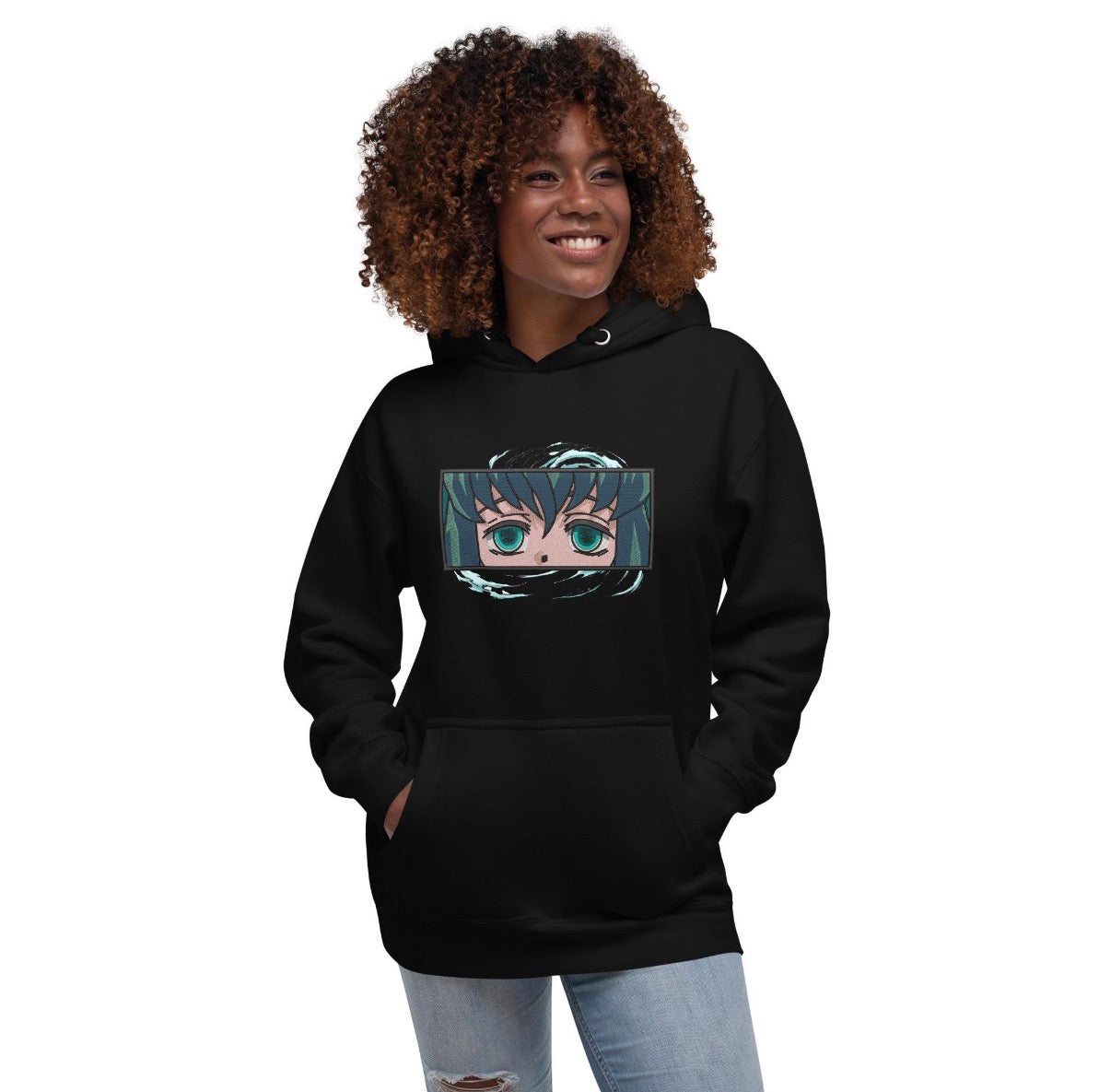 Muichiro Tokito Eyes Hoodie – Demon Slayer Mist Hashira Anime Streetwear Sweatshirt