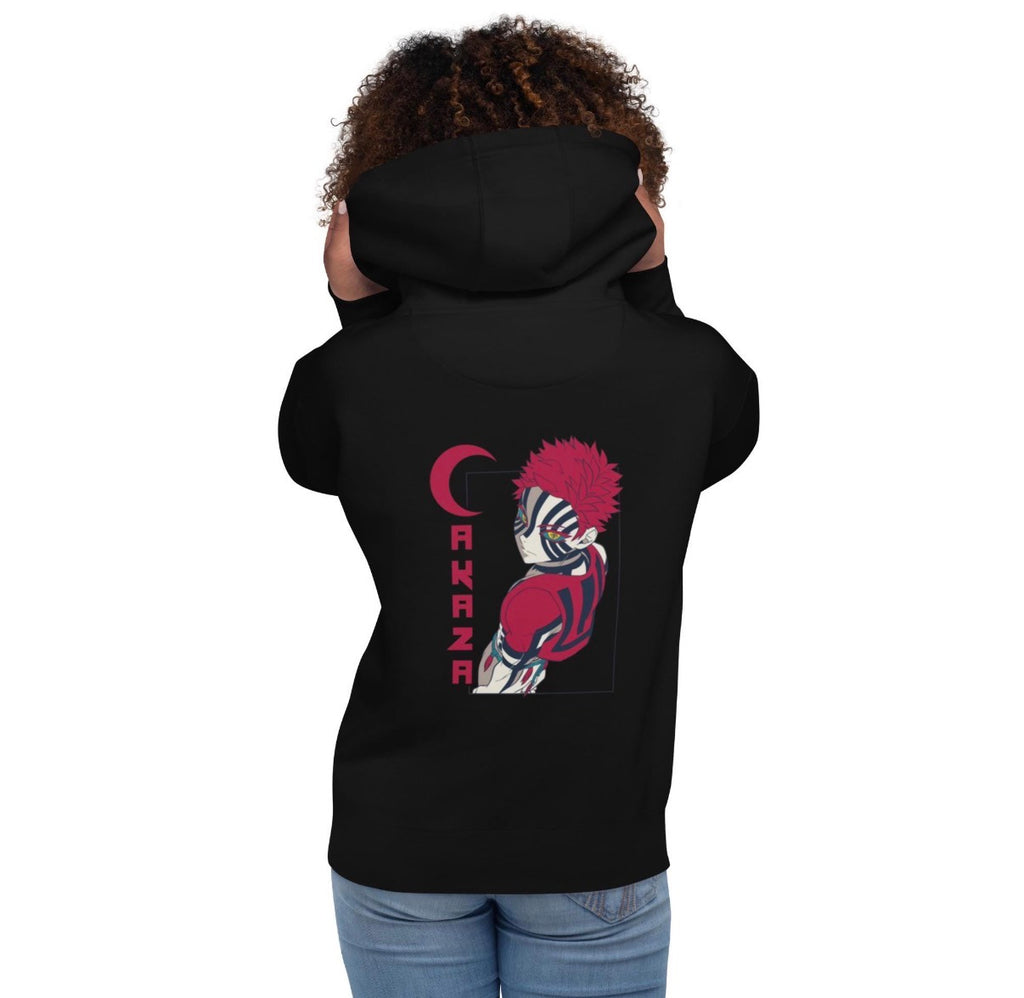 Akaza Eyes Hoodie – Demon Slayer Anime Streetwear Sweatshirt – Kimetsu no Yaiba Inspired