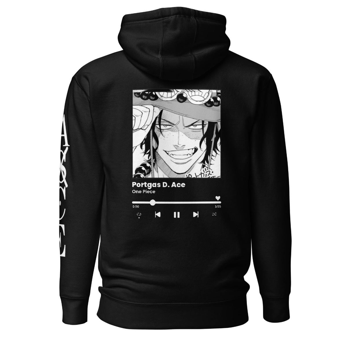 One Piece Anime Hoodie – Portgas D. Ace Flame Graphic Streetwear Sweatshirt