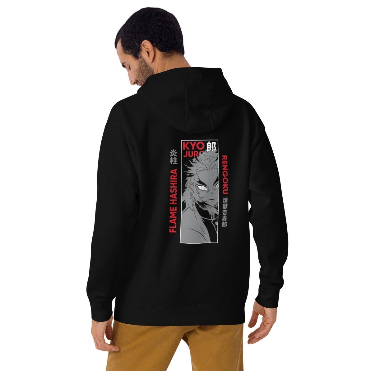 Rengoku Eyes Hoodie – Demon Slayer Anime Streetwear Sweatshirt