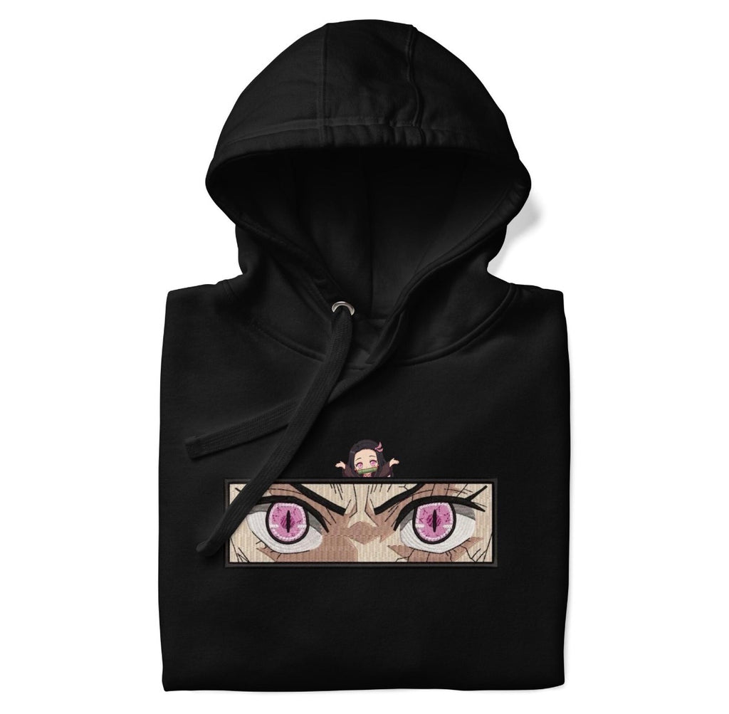 Nezuko Eyes Hoodie – Demon Slayer Anime Streetwear Sweatshirt